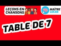 🎤 Leçons en chansons - La table de 7 🎶 Mathématiques - Maths - Multiplication