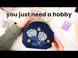 The surprising benefits of crafts - create an embroidered purse with me from This Month's Craft!