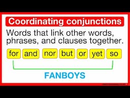 Coordinating conjunctions in English 🤔| Learn about coordinating conjunctions with example sentences