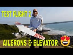 Test flight 2 Flight point  Brah  Ailerons Elevator