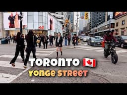 Toronto 🇨🇦 Yonge Street Downtown Walking Tour Canada 4k