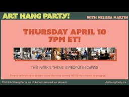 ART HANG PARTY! Let's draw PEOPLE IN CAFÉS!