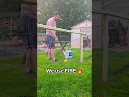 Clearing A Fence Line With Fire