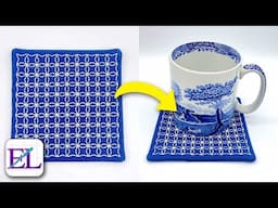 How to Digitize and Machine Embroider a Sashiko Mug Rug!