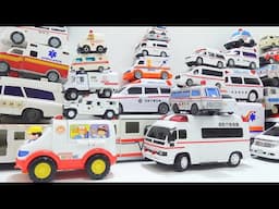 [Ambulance minicar] Check out the running of 33 ambulances lined up vertically! !