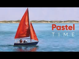 Sail Boat in Soft Pastel - Timelapse