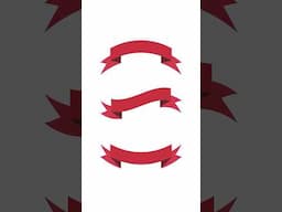 How to Create Simple Red Ribbons in Adobe Illustrator (Easy for Beginners!) #shorts