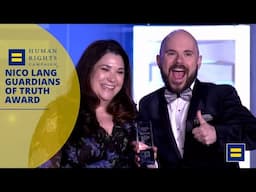 Nico Lang Receives the HRC Guardians Of Truth Award