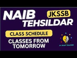 NAIB TEHSILDAR II CLASS SCHEDULE II #jkssb