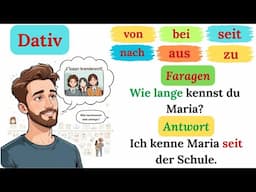 🎯 Deutsch für Anfänger: Wo? Wann? Woher? Dativ-Präpositionen lernen! 🔊