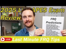 2025 APES Exam Last Minute FRQ Tips