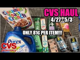 CVS HAUL (4/27 - 5/3) | ⭐️ 16 ITEMS FOR 81¢ EACH!