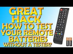 Great Hack! Test Your Remotes Batteries Without a Battery Tester