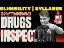 How to prepare for Drμgs Inspector (DI)? | UPSC DI (Pharma) Vacancy Update | Eligibility | Syllabus