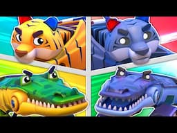 Oh no! TIGER POLICE car and CROCODILE car EVIL TWINS attack the city! | Cars Rescue Team