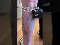When The Tattoo Stencil Has Other Plans 😂