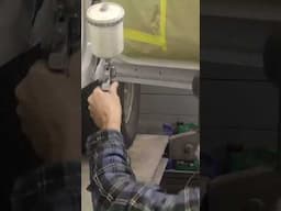 Painting Door Jambs: Minimum Fan, Pressure & Overspray #shorts  #automobile #autobodyrepair