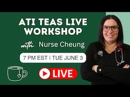 ATI TEAS 7 English Live Practice Questions with Nurse Cheung❤️