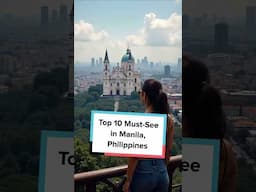 Top 10 MUST SEE attractions in Manila Philippines #shorts #manila #philippines