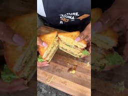 Curry Chicken Salad Club Sandwich #sandwich #chicken #recipe #cooking