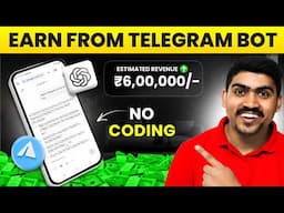 Create a Telegram Bot With ChatGPT -  Earn Money Using Telegram Bot✅