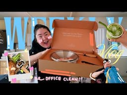 Moving Vlog 💖: house warming gift 🏡🎁, cleaning office + guest bedroom 🧹🛏️, matcha latte w/ bff 🍵👯‍♀️