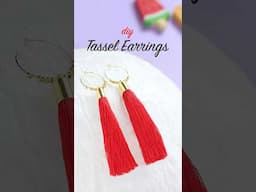 I Tried Making Tassel Earrings with SILK Thread and Loved It! #handmadejewelry #diyaccessories
