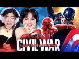Foreign Girls React | Captain America: Civil War | First Time Watch