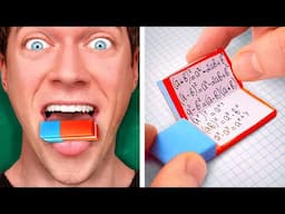 How To Survive School || 100 Extreme Last Day of School Hacks vs Summer Pranks + Candy Supplies