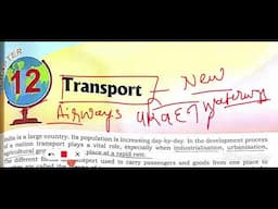 ICSE class 10 geography chapter 12 Transport