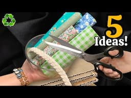 Transforming Cardboard & Fabric Scraps into Luxury 😱♻️ 5 GENIUS Recycling Ideas That Will Amaze You!
