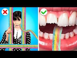 Sneak Candy Past Wednesday Into Cinema | Creative Food Hacks and Funny Situations