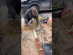 Solo bricklaying without a labourer #bricklaying #brickwork #bricklayer
