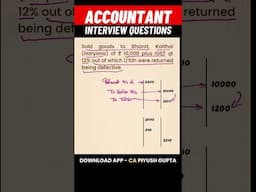 #Accountant #Interview Questions #Accounting Journal Entries #gst #taxation