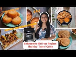 8 Airfryer recipes for Indian Kitchen #desserts #tandoorialoo #panipoori #oilfreesnack
