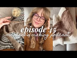 cognac sweater, poet scarf, novice slipover, sabai top & fleur tee • episode 45, marlene knits