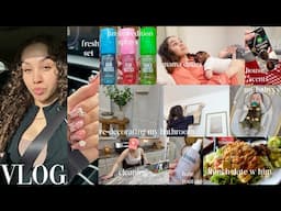 Postpartum VLOG: c section update +re decorating +house reset +anxiety +hair routine +yap sesh +etc.