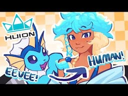Turning EEVEELUTIONS into HUMANS (with the Huion Kamvas Pro 16 (2.5k))!!