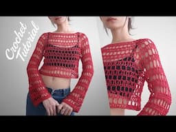 Treble Crochet Mesh Top In-depth Tutorial - FREE Pattern XS to XXL