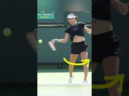 Check out how Emma Raducanu uses her hips to generate pace. #tennisforehand