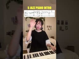 5 jazz piano intros