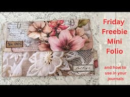 Friday Freebie and How to Assemble and HOW TO USE IN YOUR JOURNALS