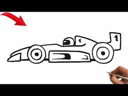 How to draw a Race Car Step by Step | Easy Car Drawings