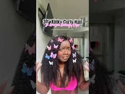 I used Butterfly Clips on my 30” Kinky Curly Wig 😍🦋🔥 #vacationhair