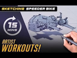 Speeder Bike (15 min) DRAW THIS EVERY DAY! #10  #art #lessons #drawing #beginner