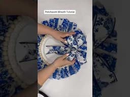 Fun Summer Wreath with Dollar Tree Products and Fabric! #craftingcommunity #dollartreediy #wreath