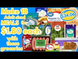⭐$1.80 each⭐for 18 Fresh, Balanced meals | Quick, Easy & Delicious CHEAP meal ideas