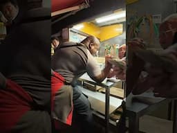 Wrestling the most popular chef in Osaka #japan #osaka #foodie