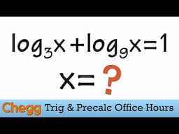 How to solve logarithmic equations! Chegg Trig & Precalculus Office Hours with blackpenredpen