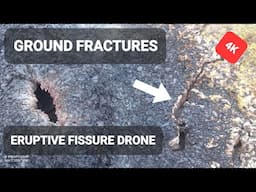 Multiple ground fractures detected from drone. Tectonic tension drives earthquakes, magma. 4K